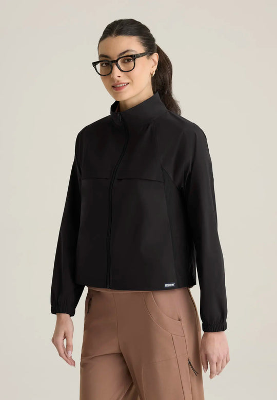 Grey's Anatomy by Barco Scrubs Women's Crystal Jacket Black | scrub-supply.com