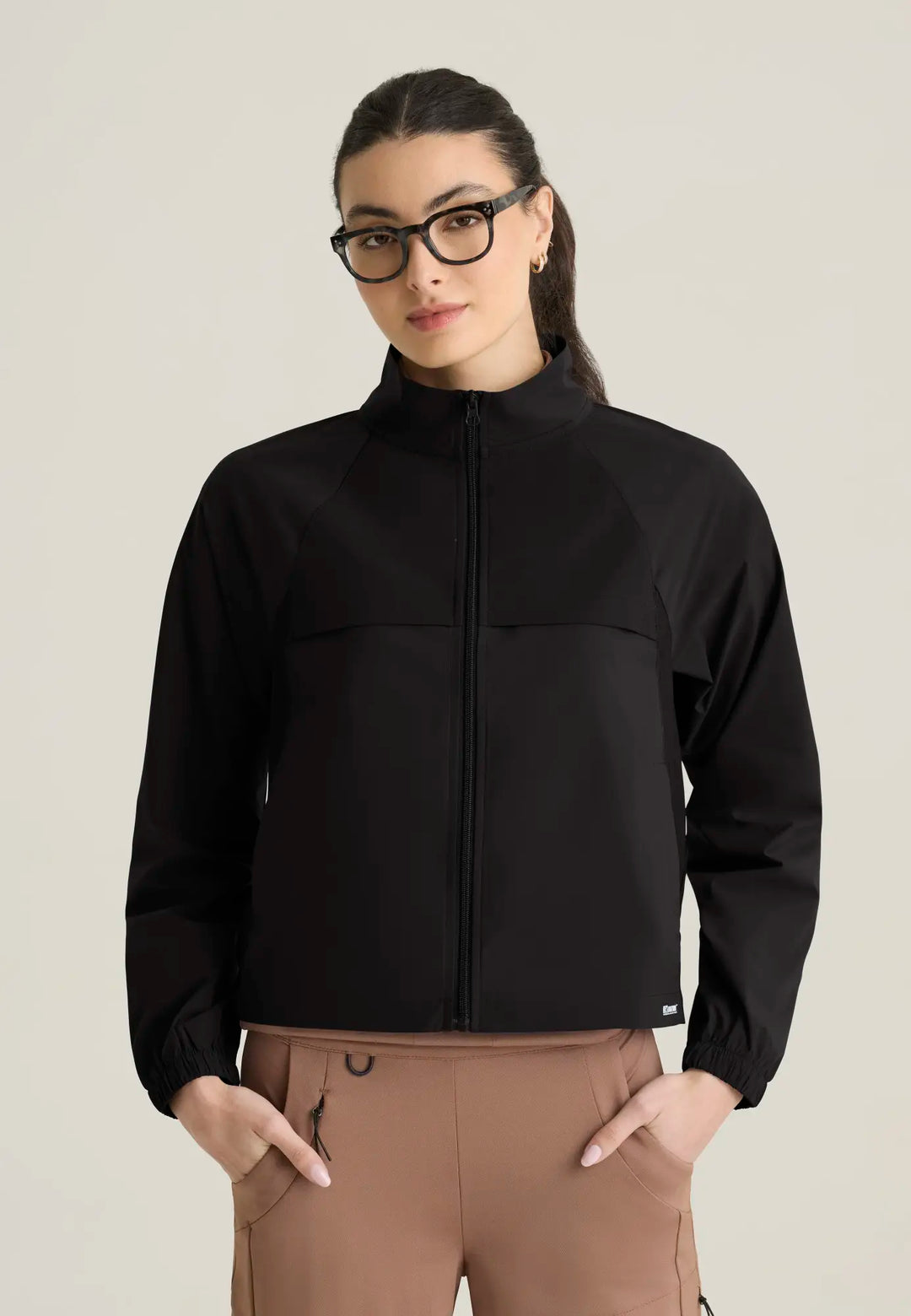 Grey's Anatomy by Barco Scrubs Women's Crystal Jacket Black | scrub-supply.com