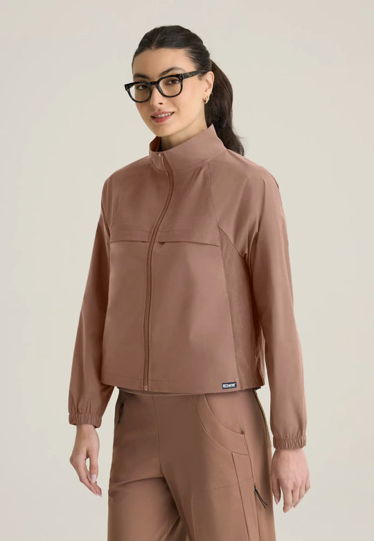 Grey's Anatomy by Barco Scrubs Women's Crystal Jacket Brownstone | scrub-supply.com
