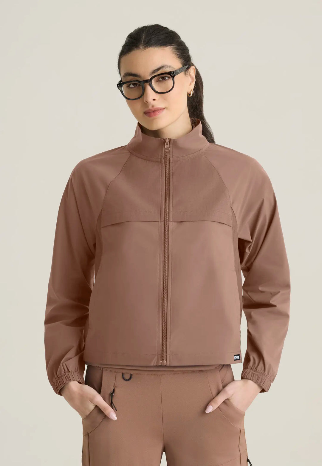 Grey's Anatomy by Barco Scrubs Women's Crystal Jacket Brownstone | scrub-supply.com