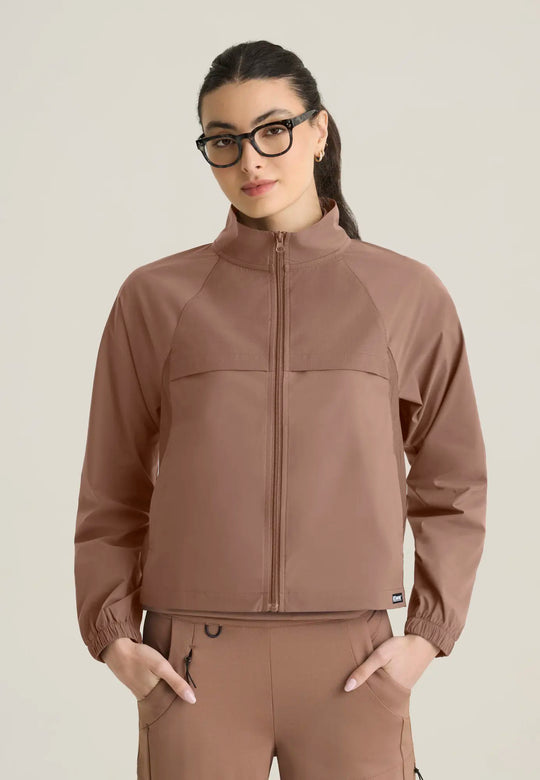 Grey's Anatomy by Barco Scrubs Women's Crystal Jacket Brownstone | scrub-supply.com