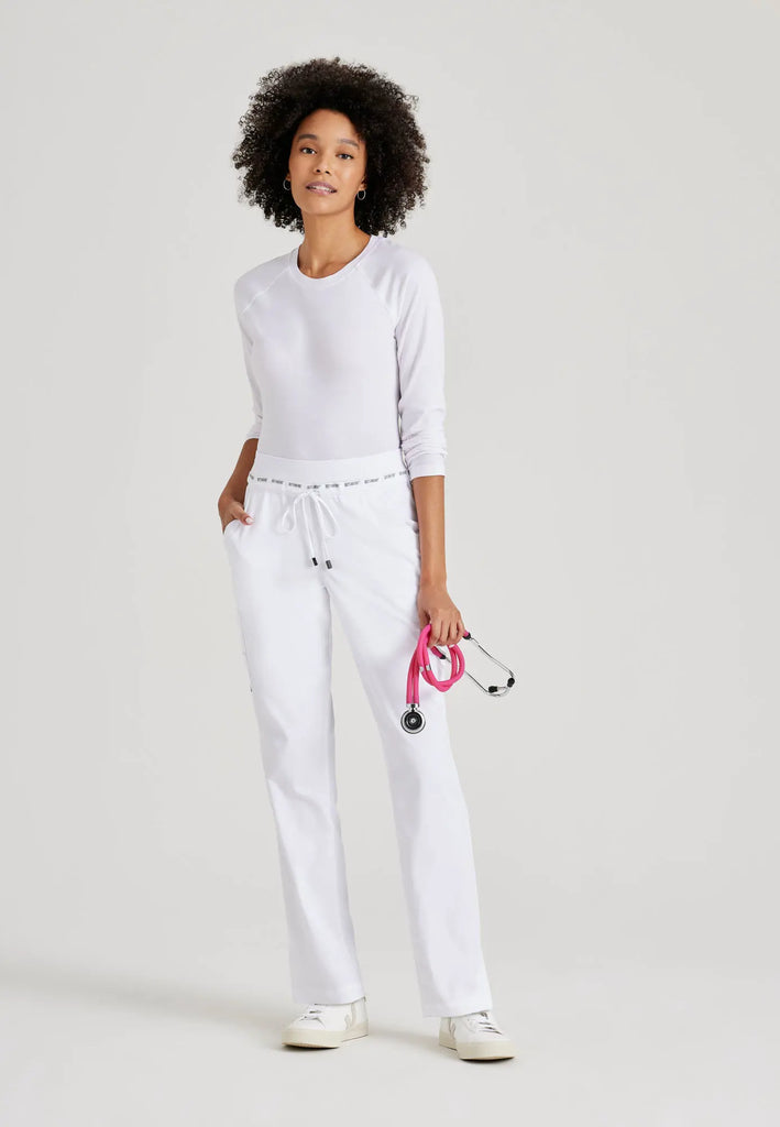 Barco Scrubs Women's Serena Pant White | scrub-supply.com