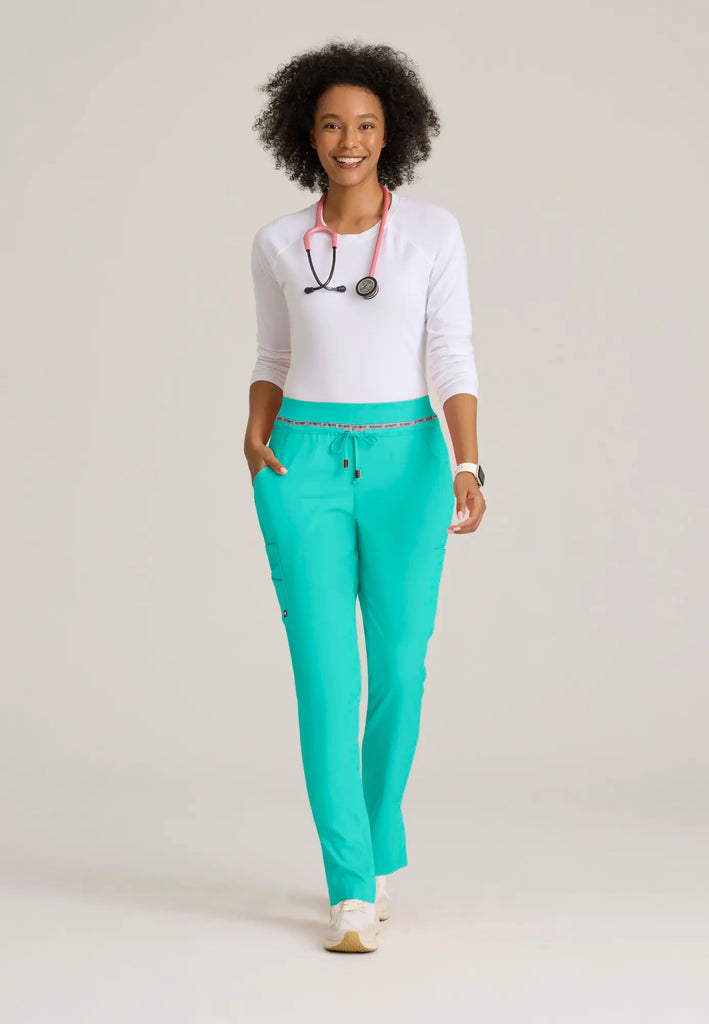 Barco Scrubs Women's Serena Pant Alpine Aqua | scrub-supply.com