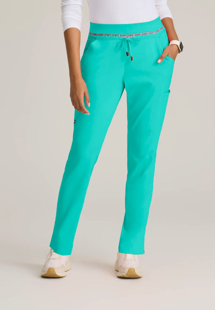 Barco Scrubs Women's Serena Pant Alpine Aqua | scrub-supply.com