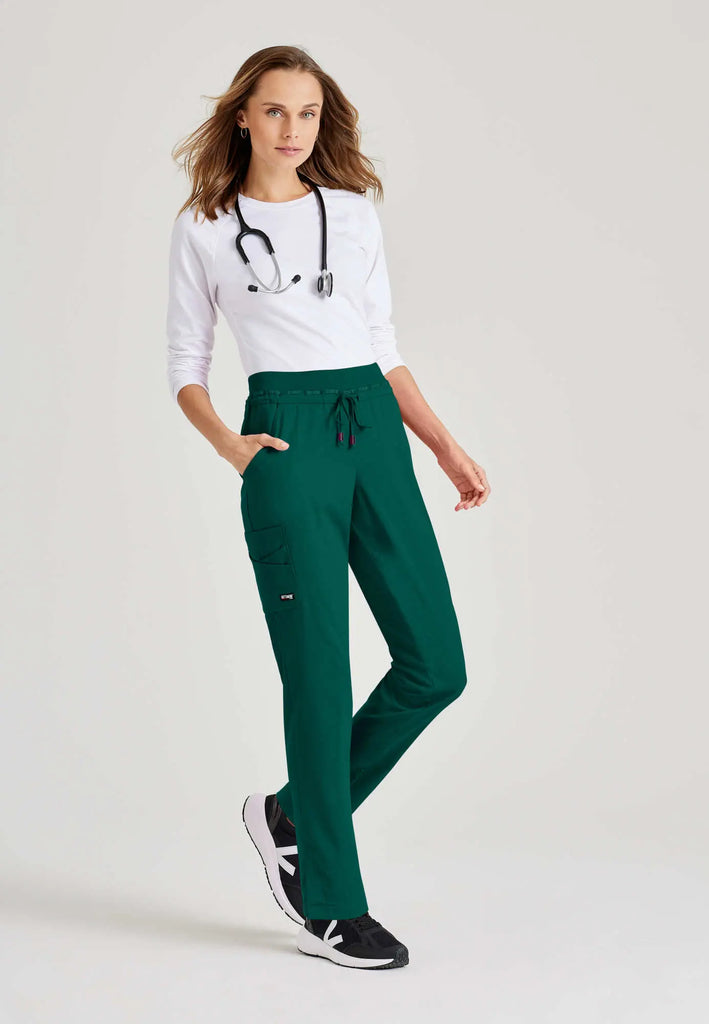 Barco Scrubs Women's Serena Pant Hunter Green | scrub-supply.com