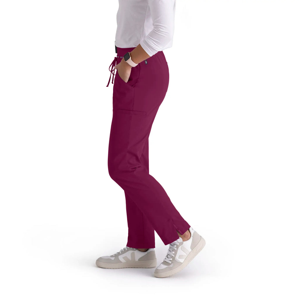 Barco Scrubs Women's Serena Pant Wine | scrub-supply.com