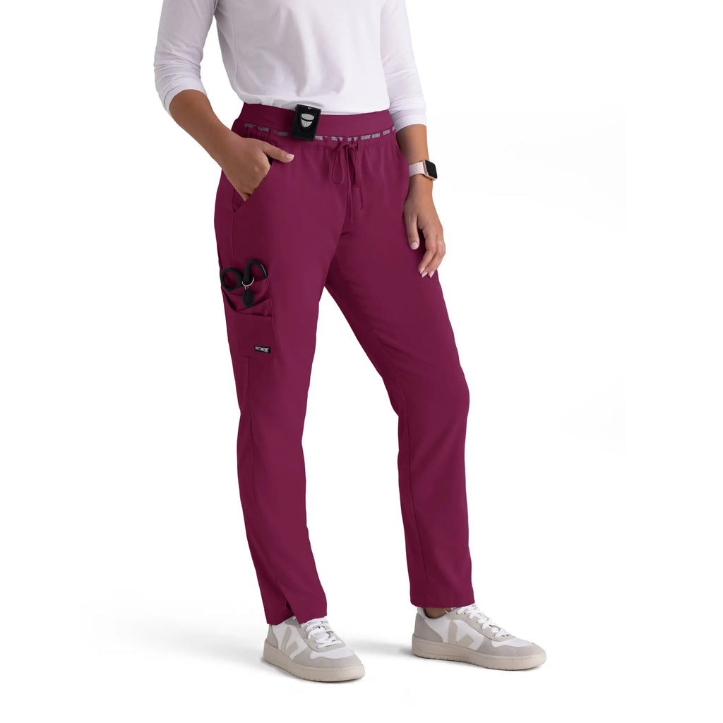 Barco Scrubs Women's Serena Pant Wine | scrub-supply.com