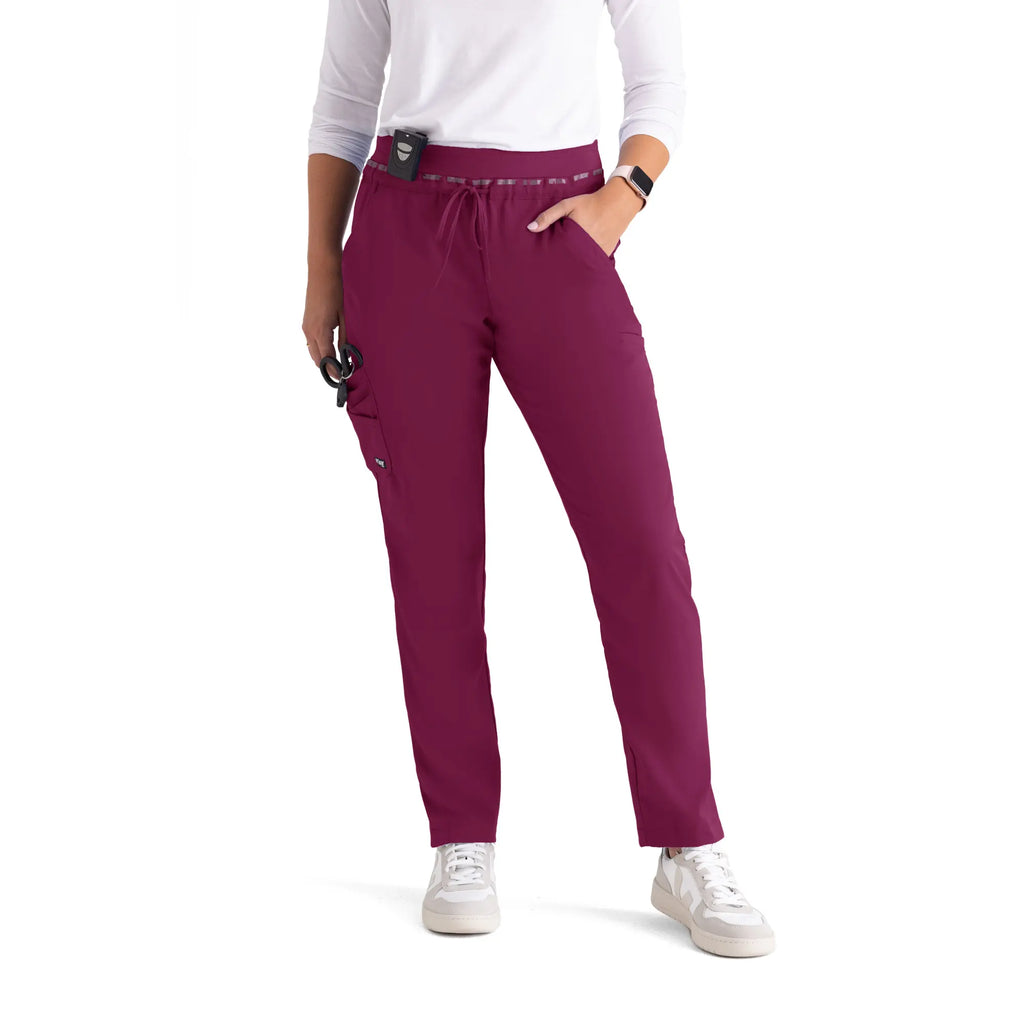 Barco Scrubs Women's Serena Pant Wine | scrub-supply.com