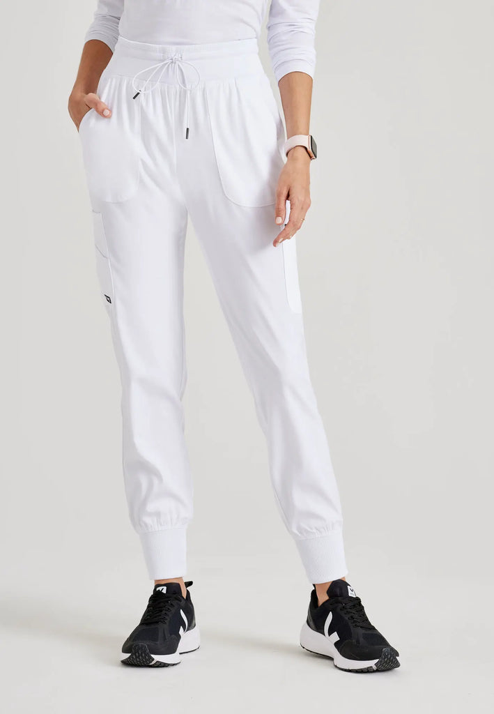 Barco Scrubs Women's Carly Jogger White | scrub-supply.com