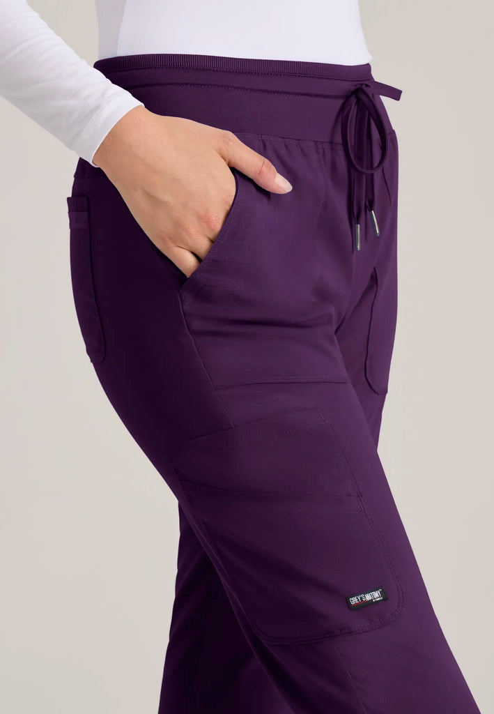 Barco Scrubs Women's Carly Jogger Eggplant | scrub-supply.com