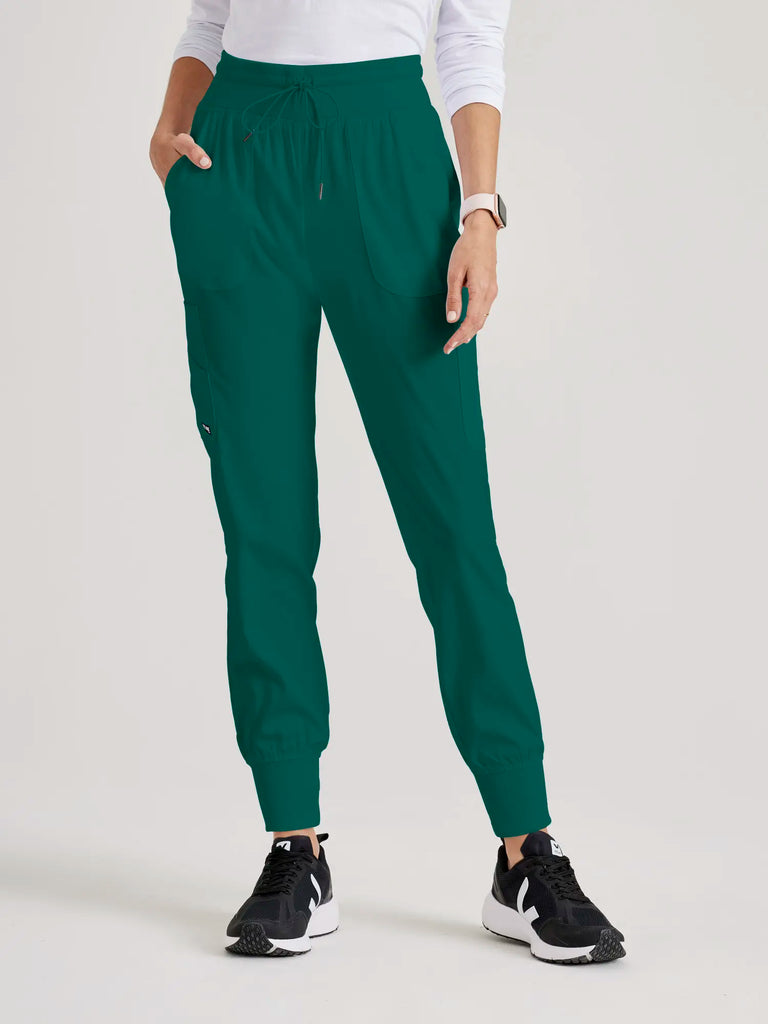 Barco Scrubs Women's Carly Jogger Hunter Green | scrub-supply.com