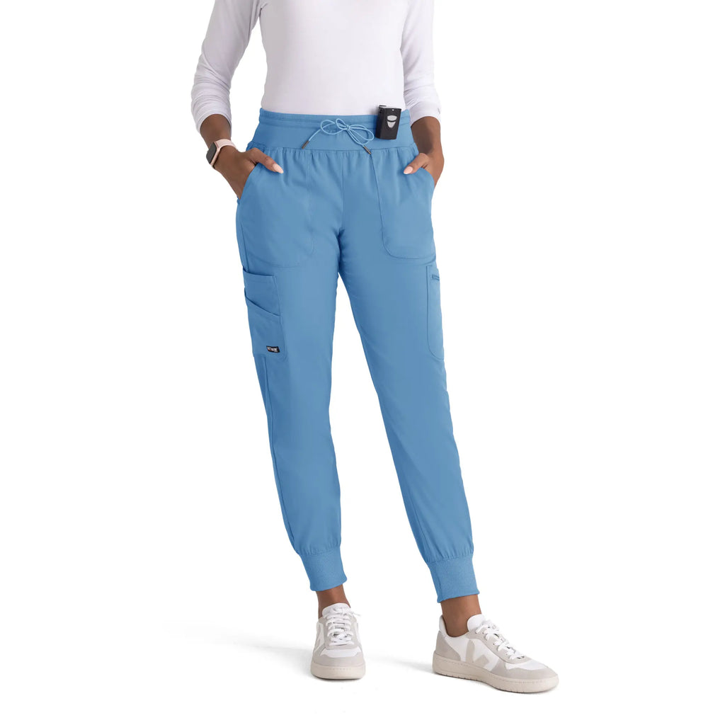 Barco Scrubs Women's Carly Jogger Ceil Blue | scrub-supply.com