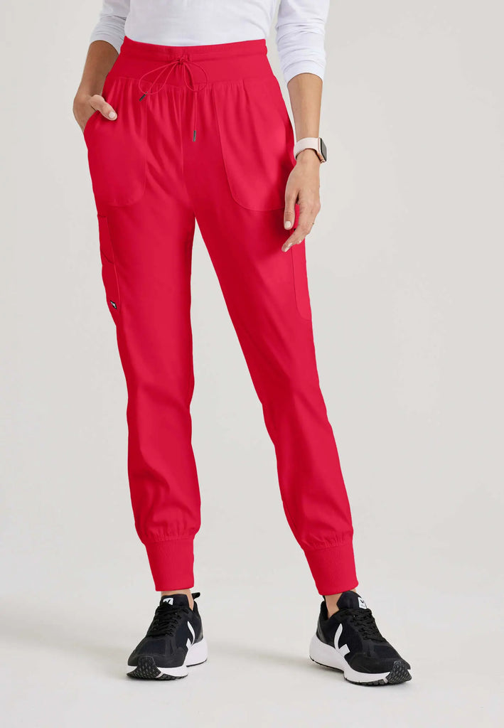 Barco Scrubs Women's Carly Jogger Scarlet Red | scrub-supply.com