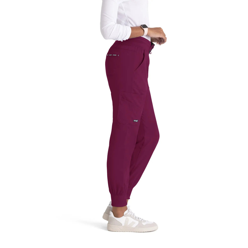 Barco Scrubs Women's Carly Jogger Wine | scrub-supply.com