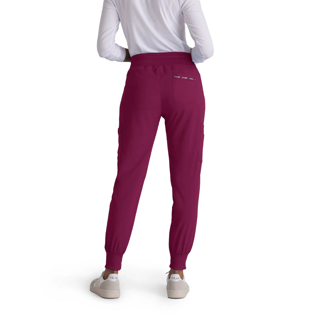 Barco Scrubs Women's Carly Jogger Wine | scrub-supply.com