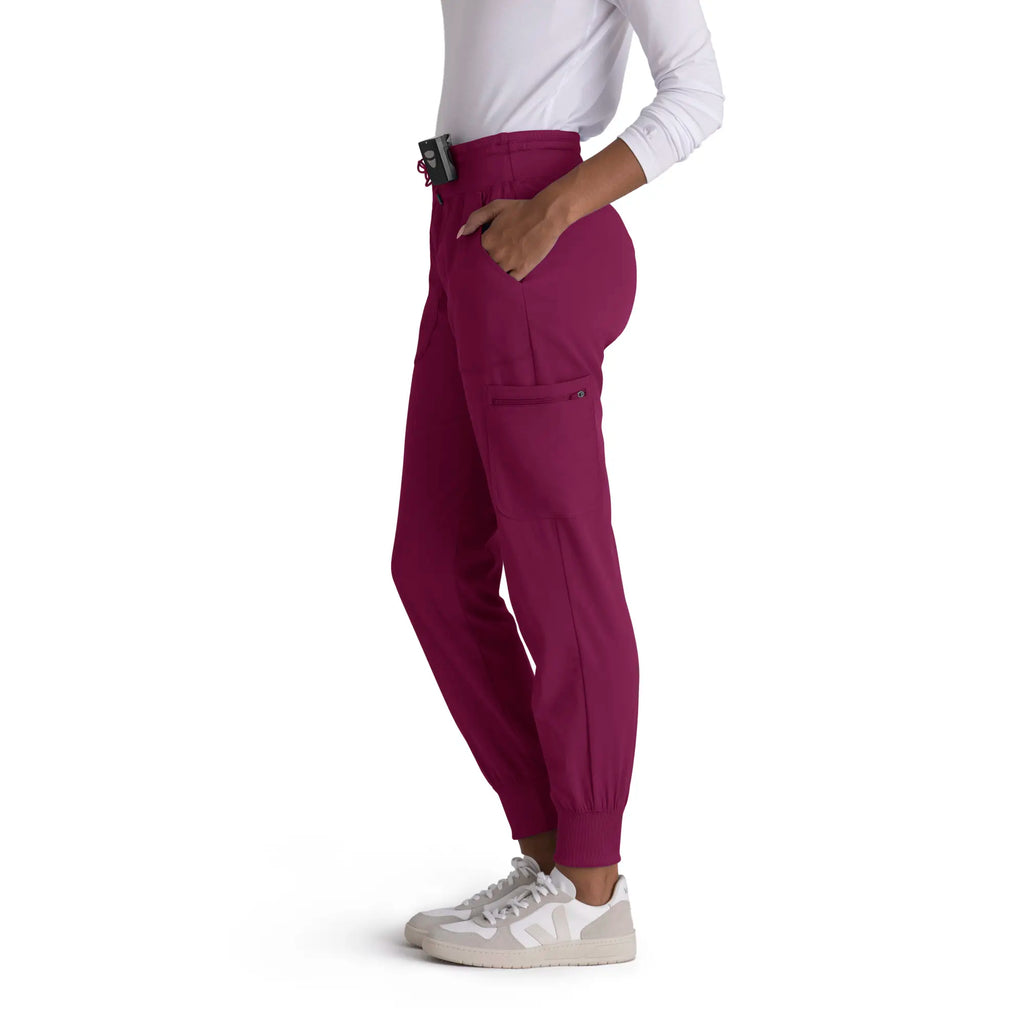 Barco Scrubs Women's Carly Jogger Wine | scrub-supply.com