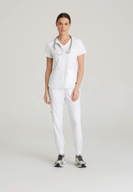 Barco Scrubs Women's Eden Jogger White | scrub-supply.com