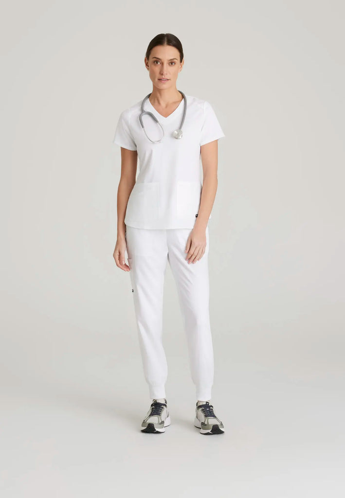 Barco Scrubs Women's Eden Jogger White | scrub-supply.com