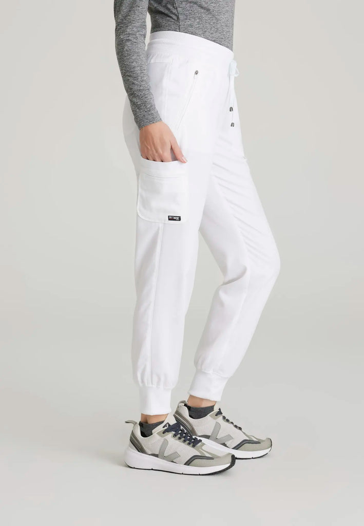 Barco Scrubs Women's Eden Jogger White | scrub-supply.com