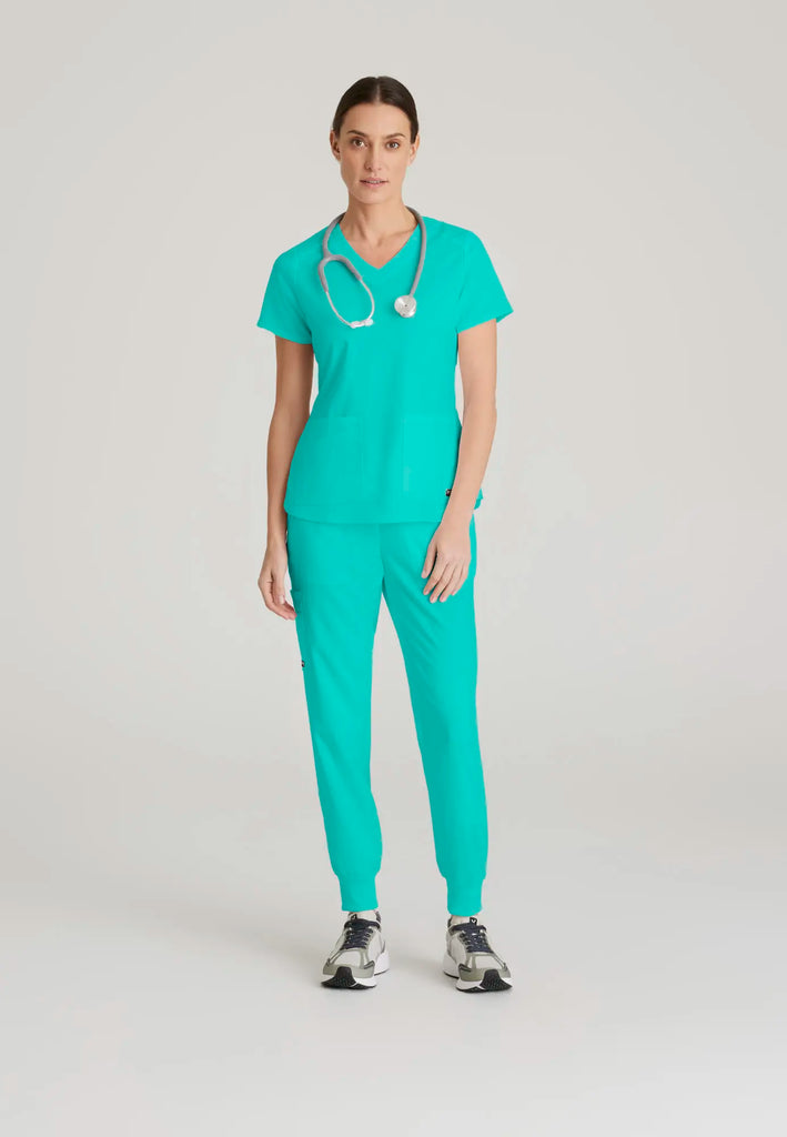 Barco Scrubs Women's Eden Jogger Alpine Aqua | scrub-supply.com