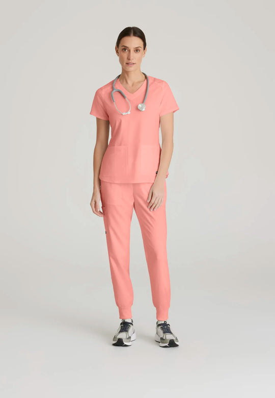 Grey's Anatomy by Barco Scrubs Women's Eden Jogger Bright Papaya | scrub-supply.com