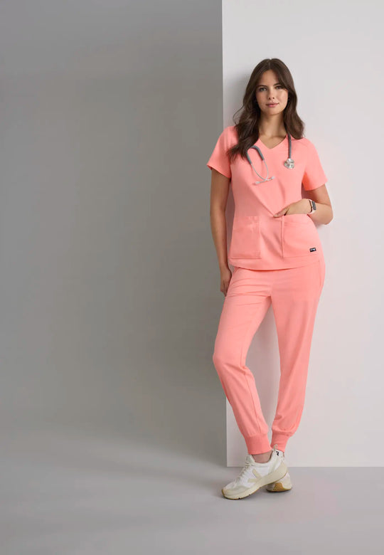 Grey's Anatomy by Barco Scrubs Women's Eden Jogger Bright Papaya | scrub-supply.com