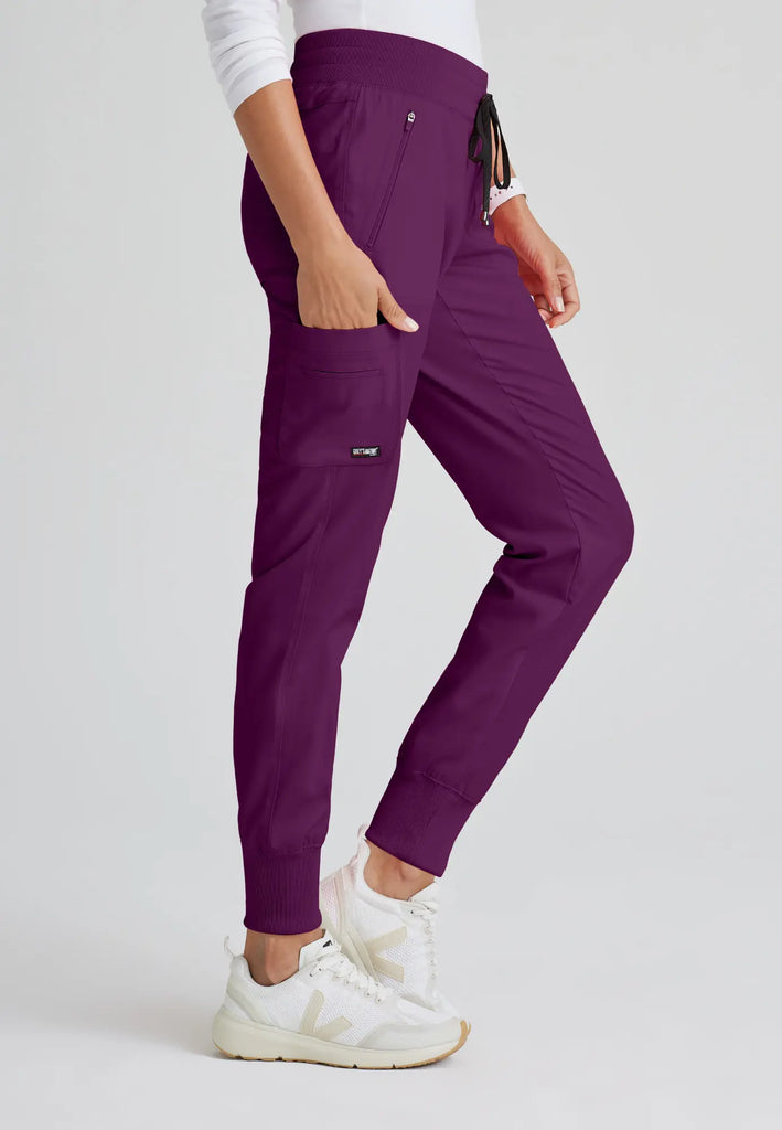 Barco Scrubs Women's Eden Jogger Wine | scrub-supply.com