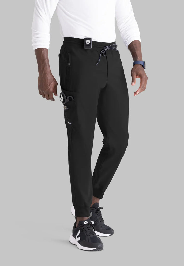 Barco Scrubs Men's Murphy Jogger Black | scrub-supply.com