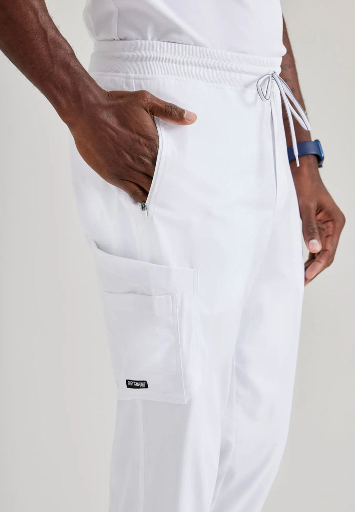 Barco Scrubs Men's Murphy Jogger White | scrub-supply.com