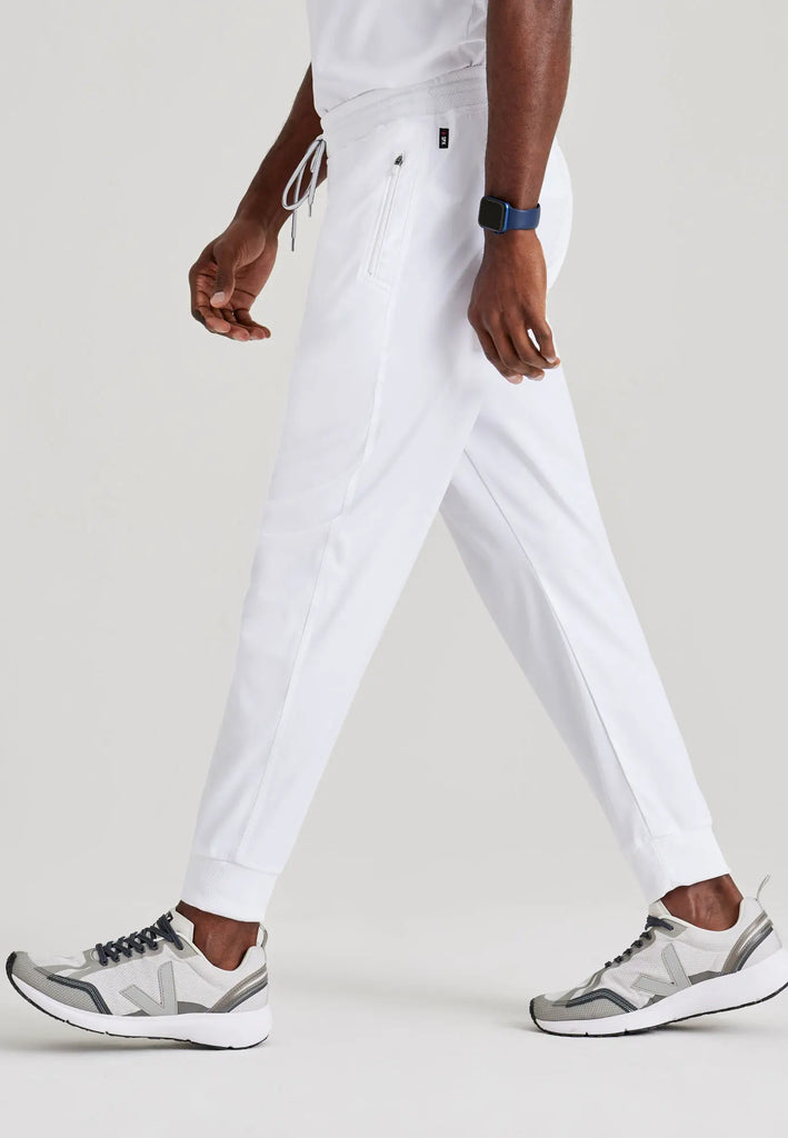 Barco Scrubs Men's Murphy Jogger White | scrub-supply.com