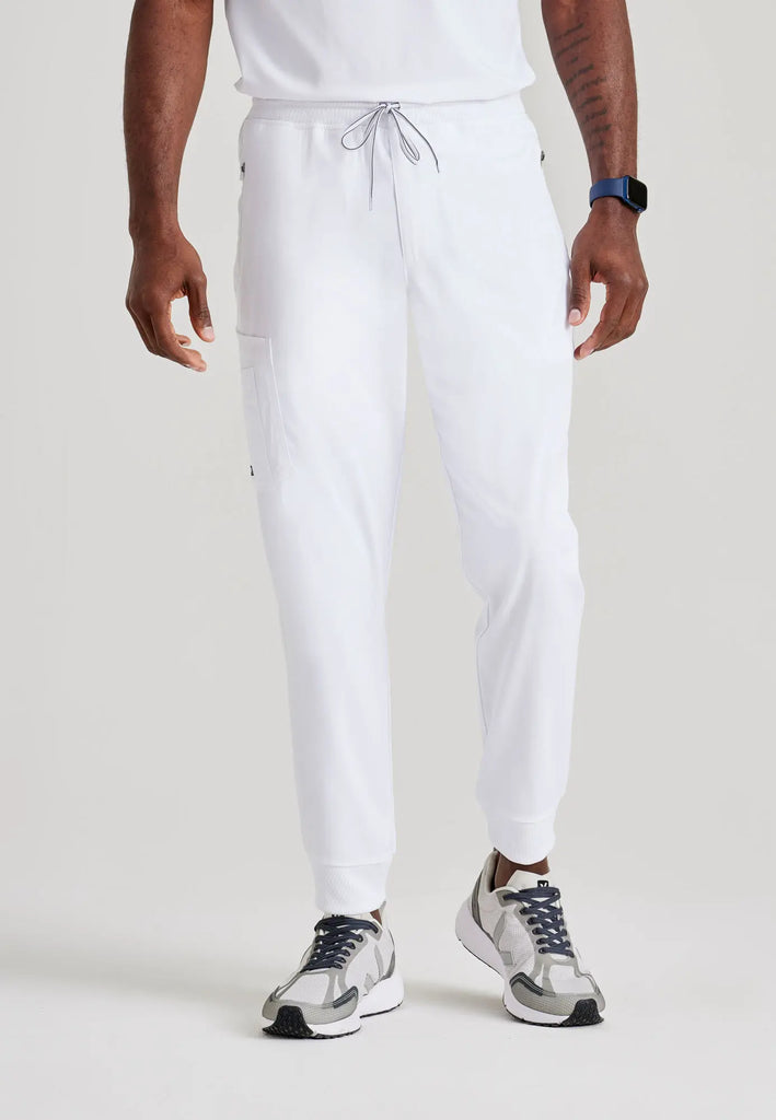 Barco Scrubs Men's Murphy Jogger White | scrub-supply.com