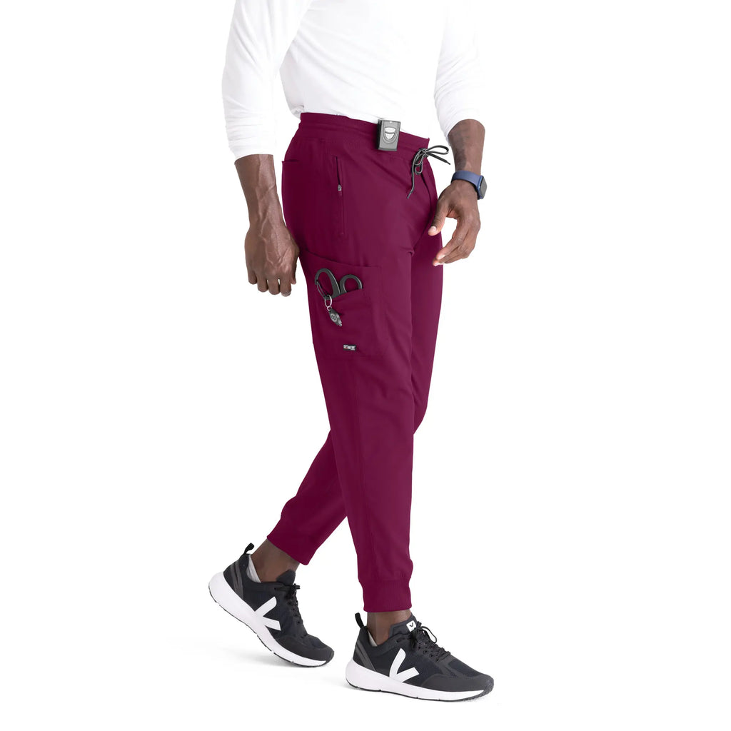 Barco Scrubs Men's Murphy Jogger Wine | scrub-supply.com