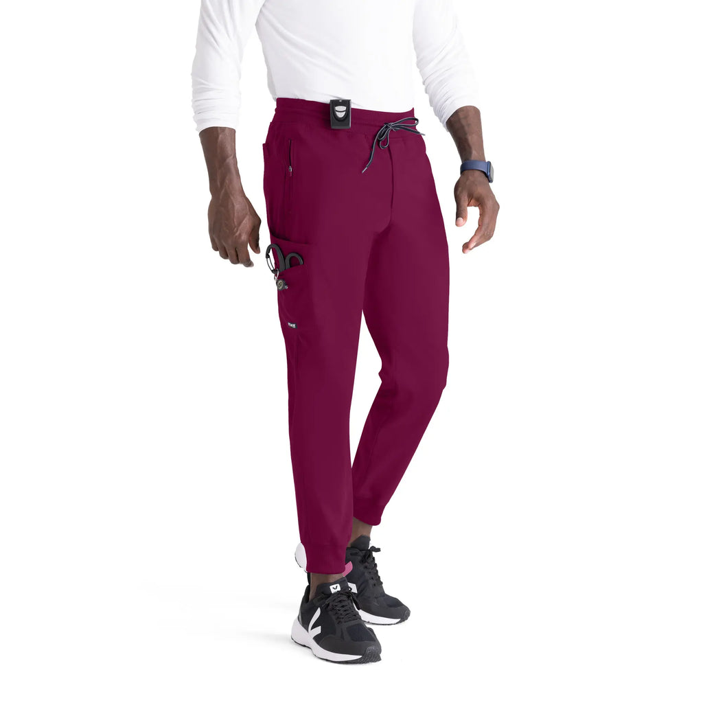 Barco Scrubs Men's Murphy Jogger Wine | scrub-supply.com