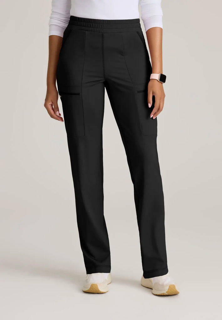 Barco Scrubs Women's Momentum Knit Pant Black | scrub-supply.com