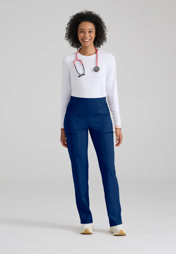 Barco Scrubs Women's Momentum Knit Pant Indigo | scrub-supply.com