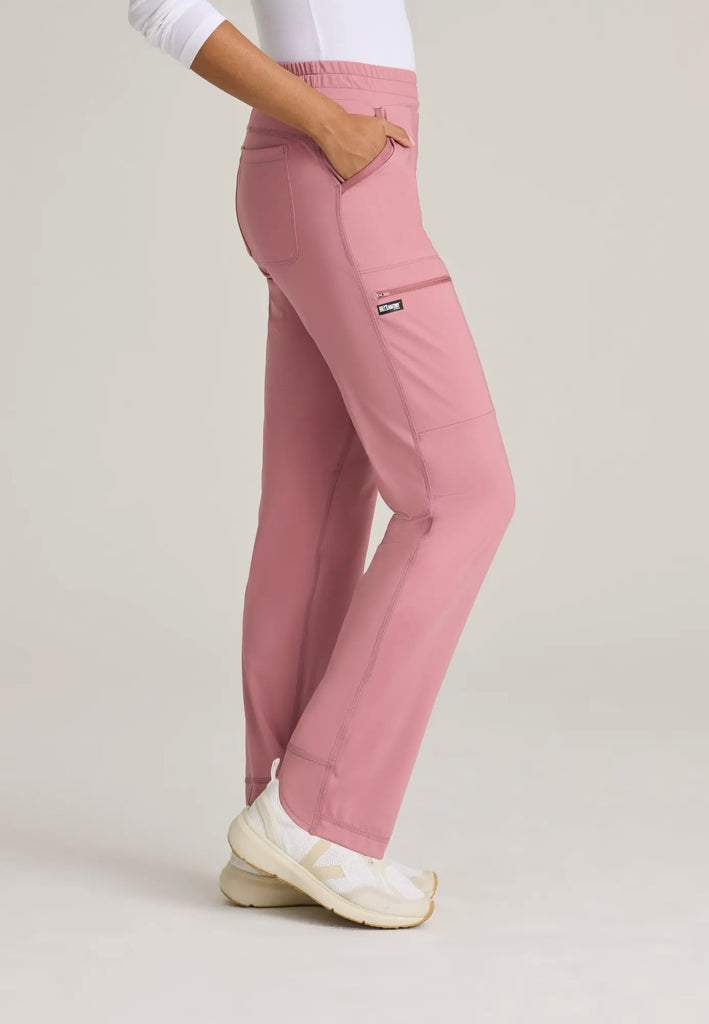 Barco Scrubs Women's Momentum Knit Pant Canyon Pink | scrub-supply.com