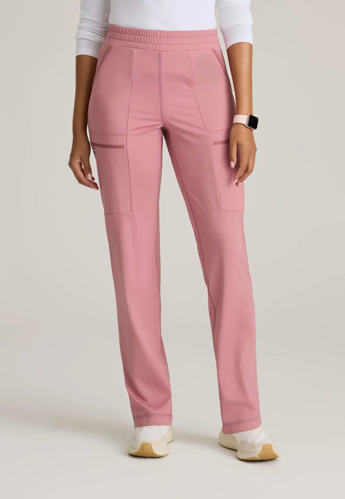 Barco Scrubs Women's Momentum Knit Pant Canyon Pink | scrub-supply.com