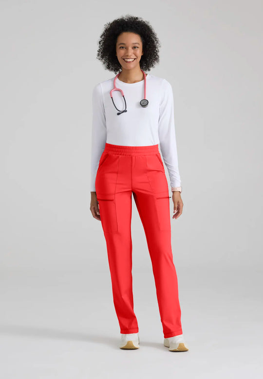 Grey's Anatomy by Barco Scrubs Women's Momentum Knit Pant Radiant Coral | scrub-supply.com