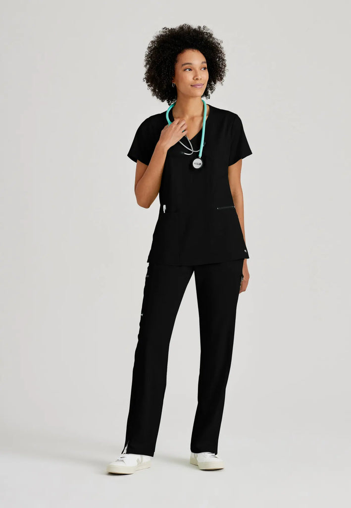 Barco Scrubs Women's Kim Top Black | scrub-supply.com