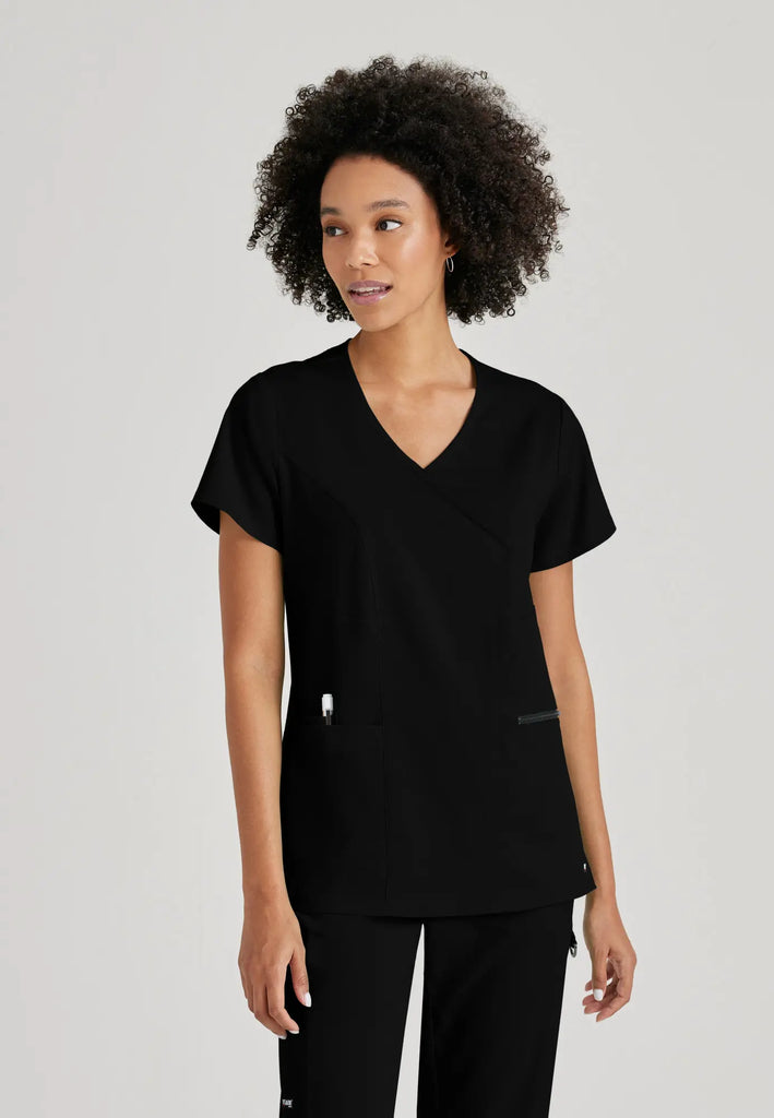 Barco Scrubs Women's Kim Top Black | scrub-supply.com