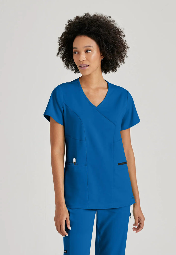 Barco Scrubs Women's Kim Top New Royal | scrub-supply.com