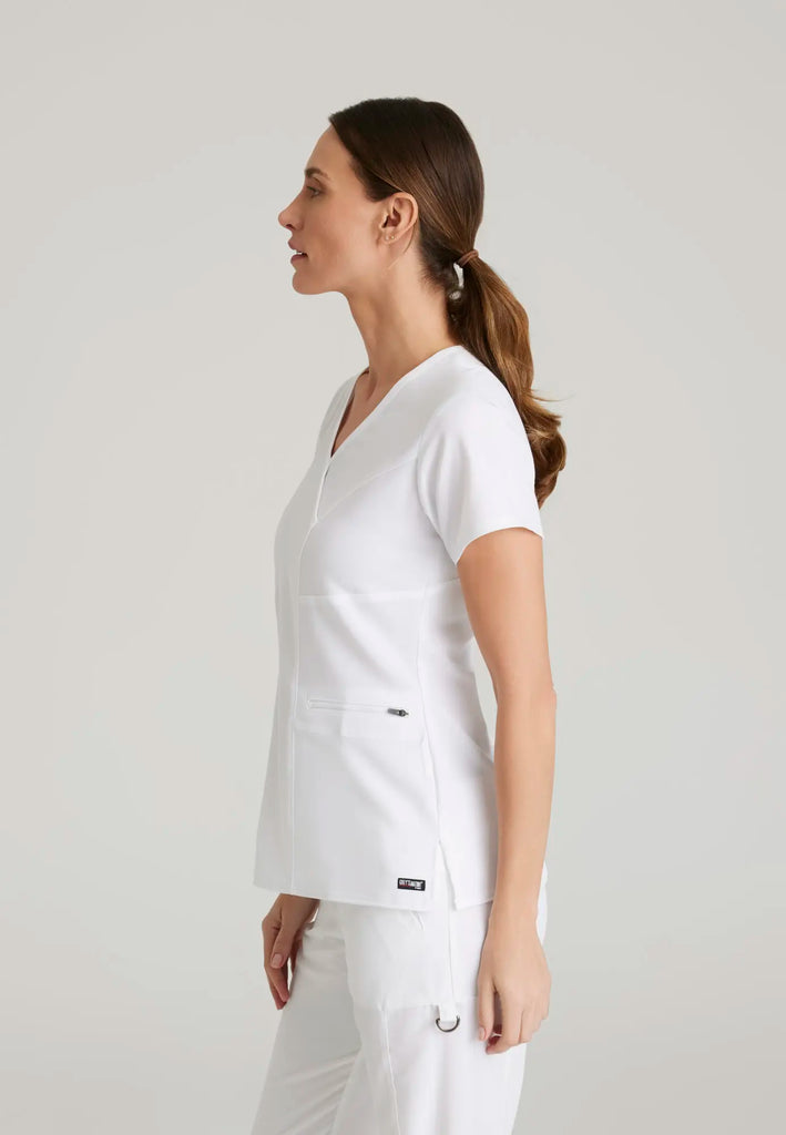 Barco Scrubs Women's Kim Top White | scrub-supply.com