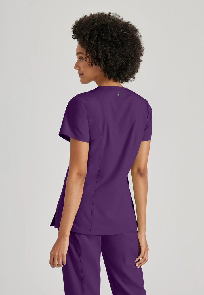 Barco Scrubs Women's Kim Top Eggplant | scrub-supply.com