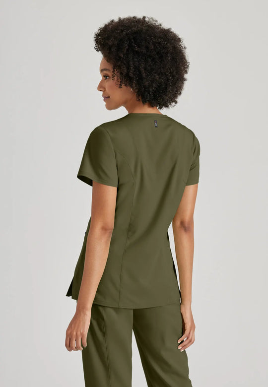 Barco Scrubs Women's Kim Top Olive | scrub-supply.com