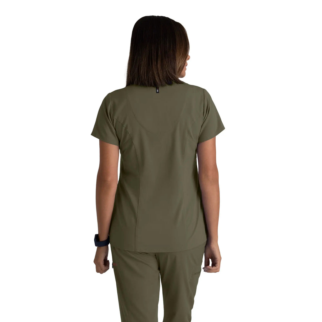 Barco Scrubs Women's Kim Top Olive | scrub-supply.com