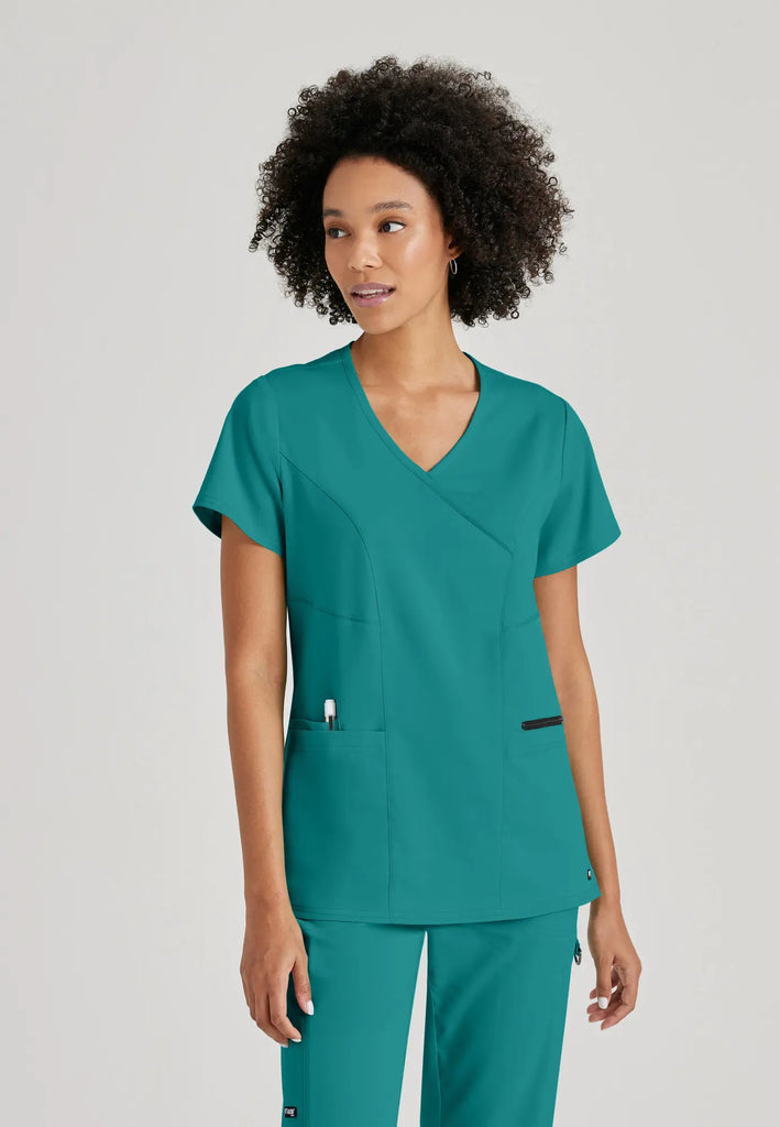 Barco Scrubs Women's Kim Top Teal | scrub-supply.com