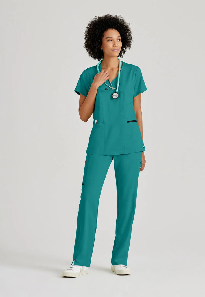 Barco Scrubs Women's Kim Top Teal | scrub-supply.com