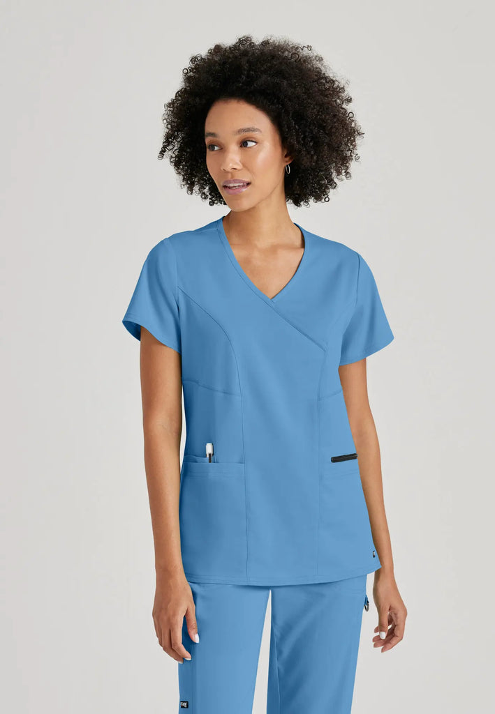 Barco Scrubs Women's Kim Top Ceil Blue | scrub-supply.com