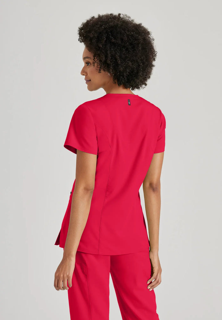 Barco Scrubs Women's Kim Top Scarlet Red | scrub-supply.com