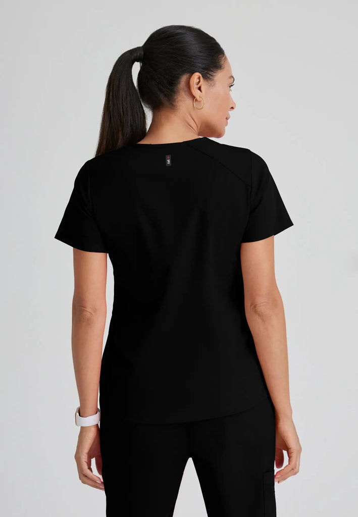 Barco Scrubs Women's Emma Top Black | scrub-supply.com